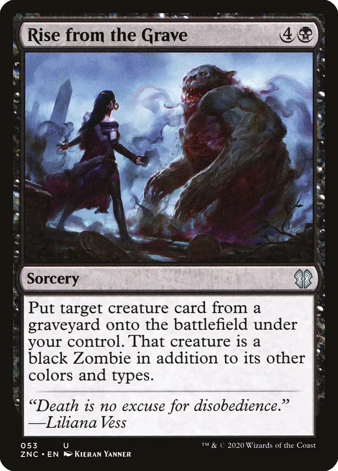 2020 Zendikar Rising Commander Rise from the Grave uncommon #53 uncommon card image