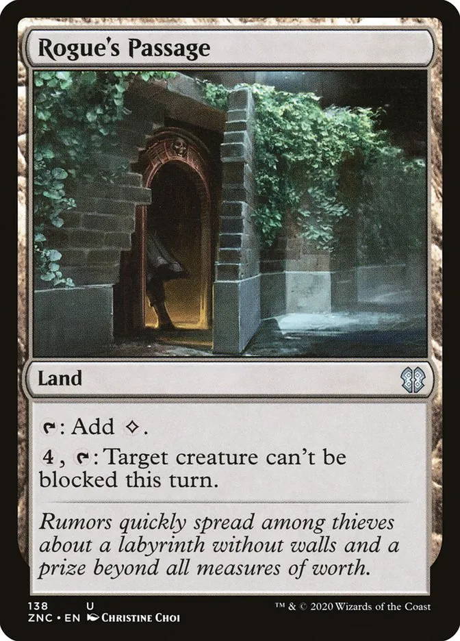 2020 Zendikar Rising Commander Rogue's Passage uncommon #138 uncommon card image