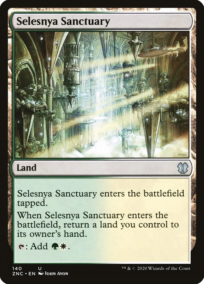 2020 Zendikar Rising Commander Selesnya Sanctuary uncommon #140 uncommon card image
