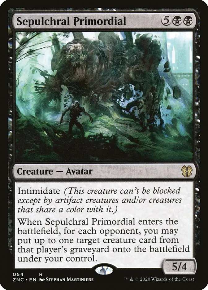 2020 Zendikar Rising Commander Sepulchral Primordial rare #54 rare card image