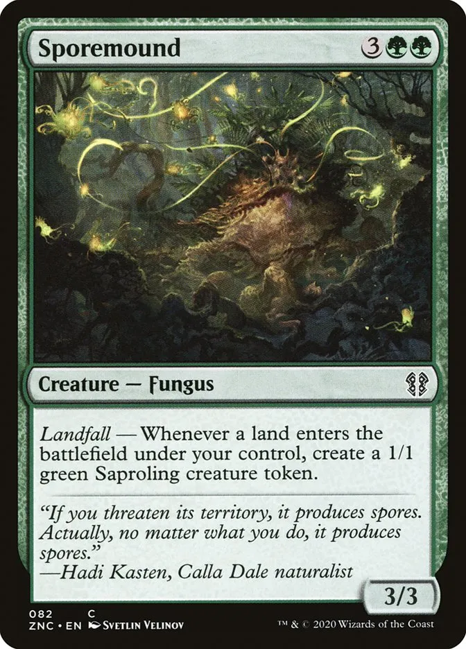 2020 Zendikar Rising Commander Sporemound common #82 common card image