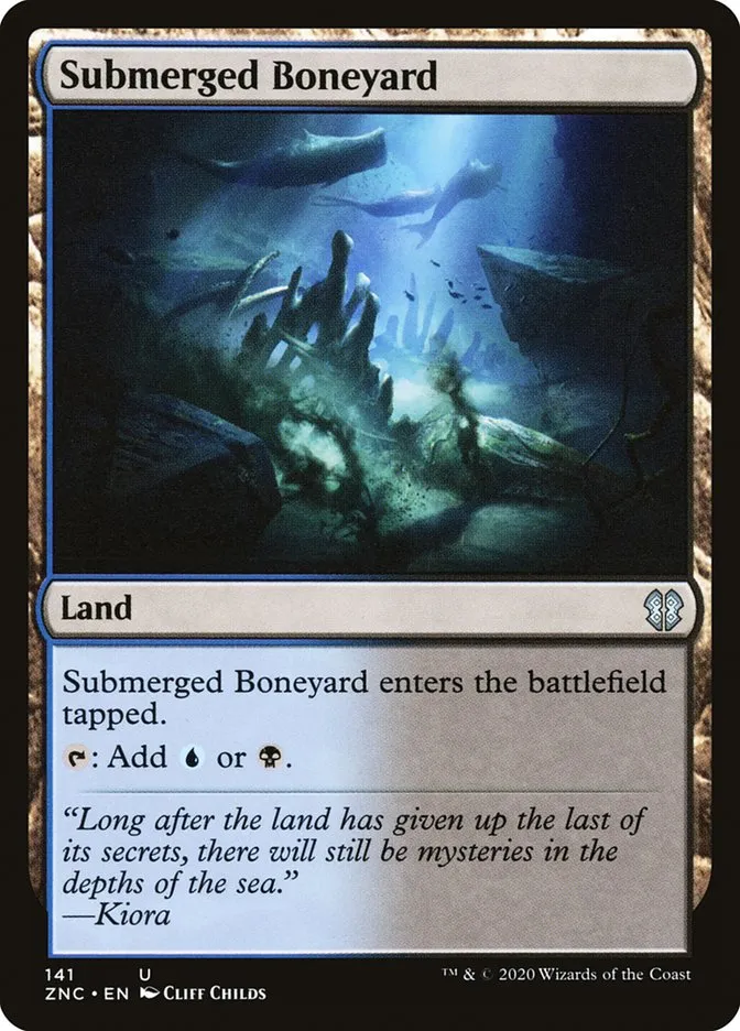2020 Zendikar Rising Commander Submerged Boneyard uncommon #141 uncommon card image