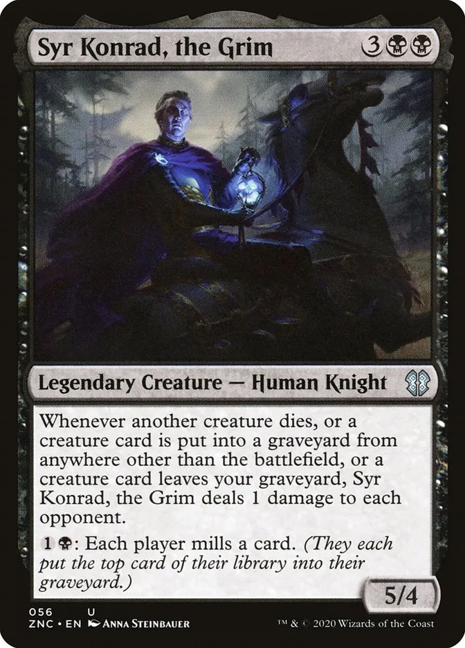2020 Zendikar Rising Commander Syr Konrad, the Grim uncommon #56 uncommon card image