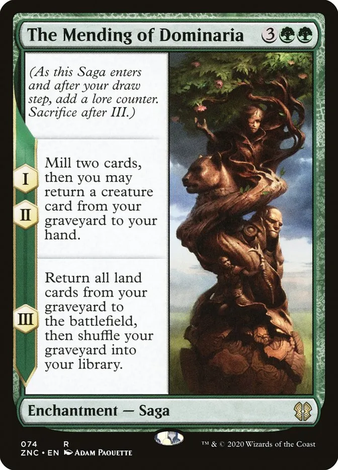 2020 Zendikar Rising Commander The Mending of Dominaria rare #74 rare card image