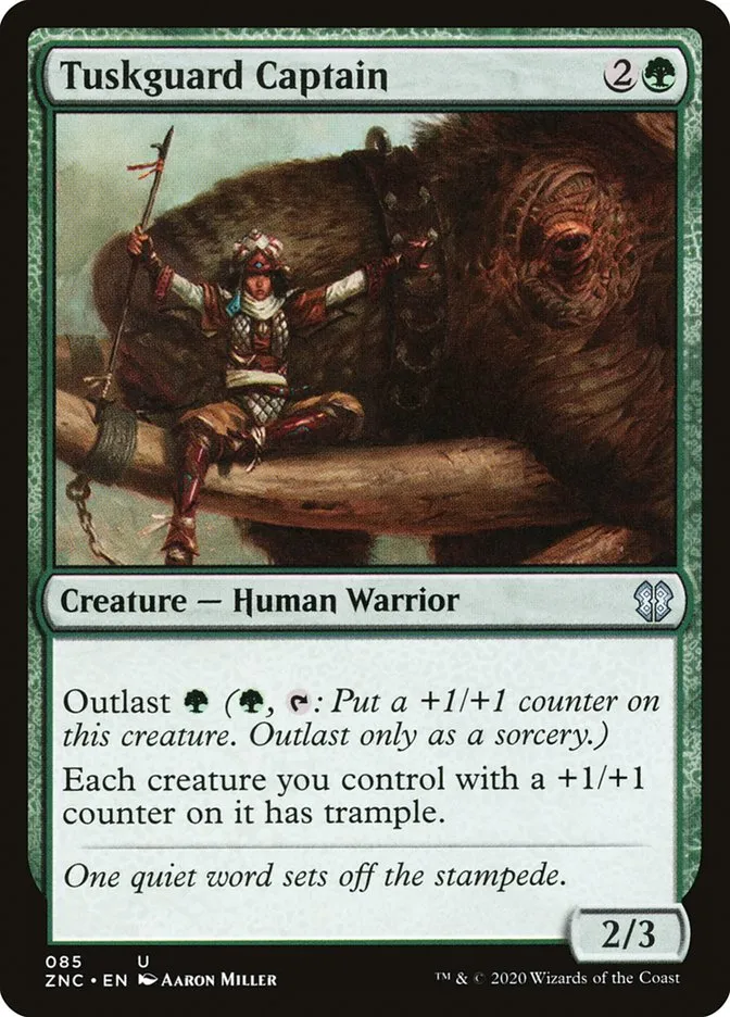 2020 Zendikar Rising Commander Tuskguard Captain uncommon #85 uncommon card image