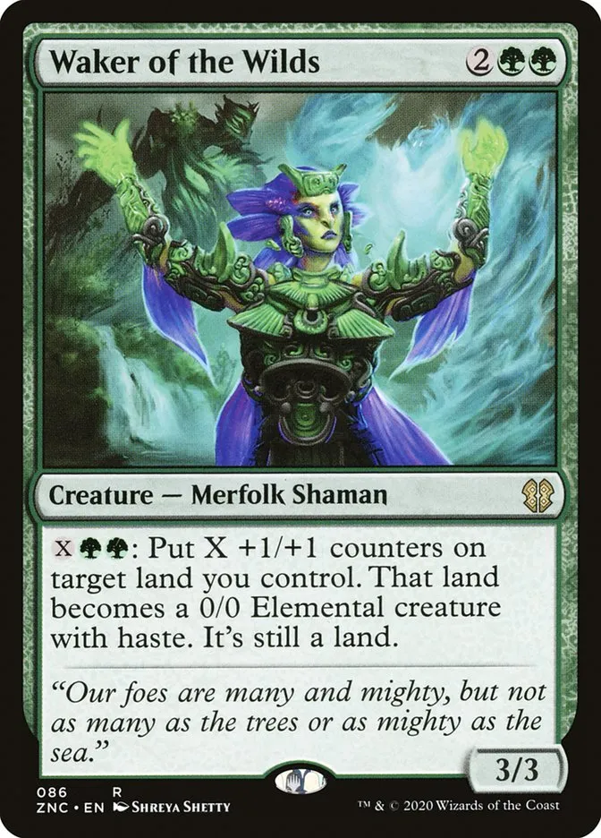2020 Zendikar Rising Commander Waker of the Wilds rare #86 rare card image