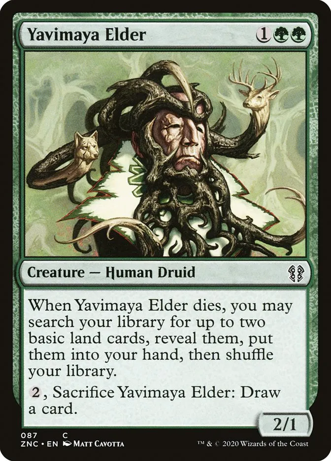 2020 Zendikar Rising Commander Yavimaya Elder common #87 common card image