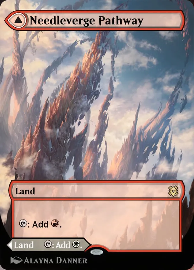 2020 Zendikar Rising Needleverge Pathway // Pillarverge Pathway #288 rare card image