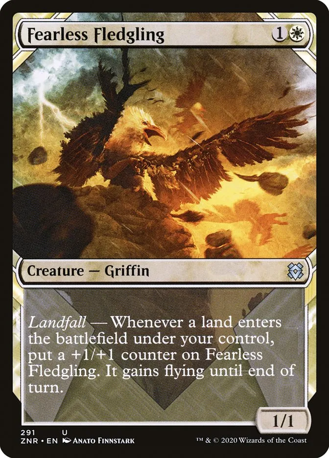 2020 Zendikar Rising Fearless Fledgling uncommon #291 uncommon card image