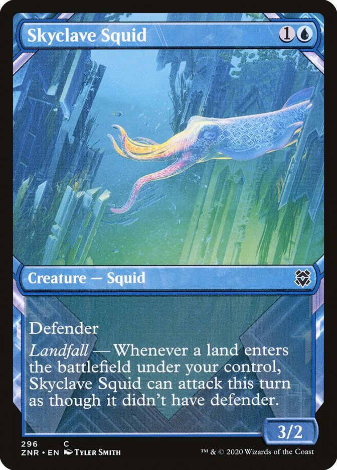 2020 Zendikar Rising Skyclave Squid common #296 common card image