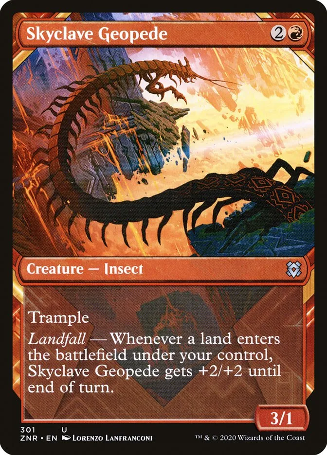 2020 Zendikar Rising Skyclave Geopede uncommon #301 uncommon card image