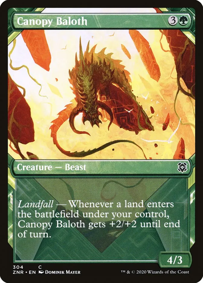 2020 Zendikar Rising Canopy Baloth common #304 common card image