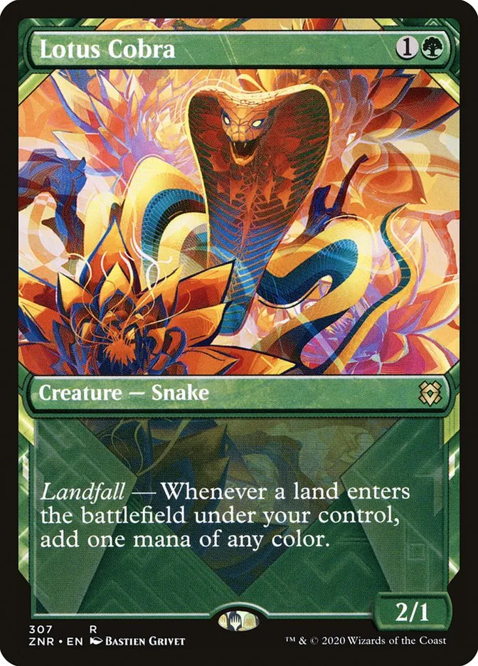 2020 Zendikar Rising Lotus Cobra rare #307 rare card image
