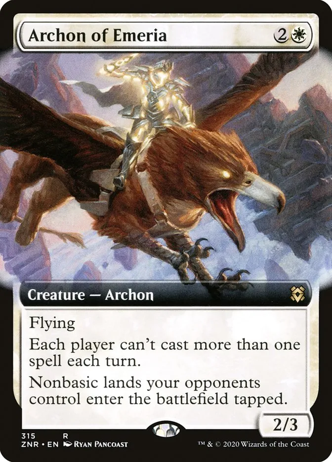 2020 Zendikar Rising Archon of Emeria rare #315 rare card image