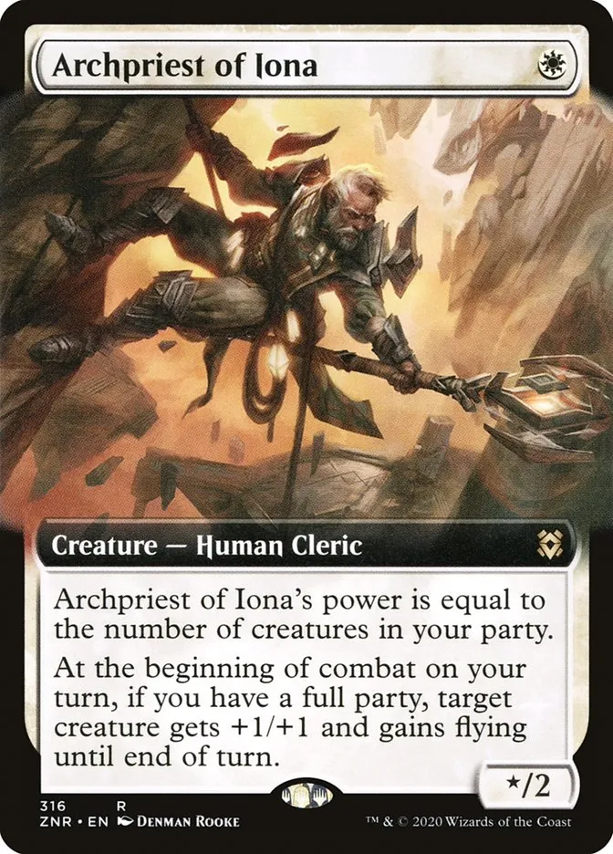 2020 Zendikar Rising Archpriest of Iona rare #316 rare card image