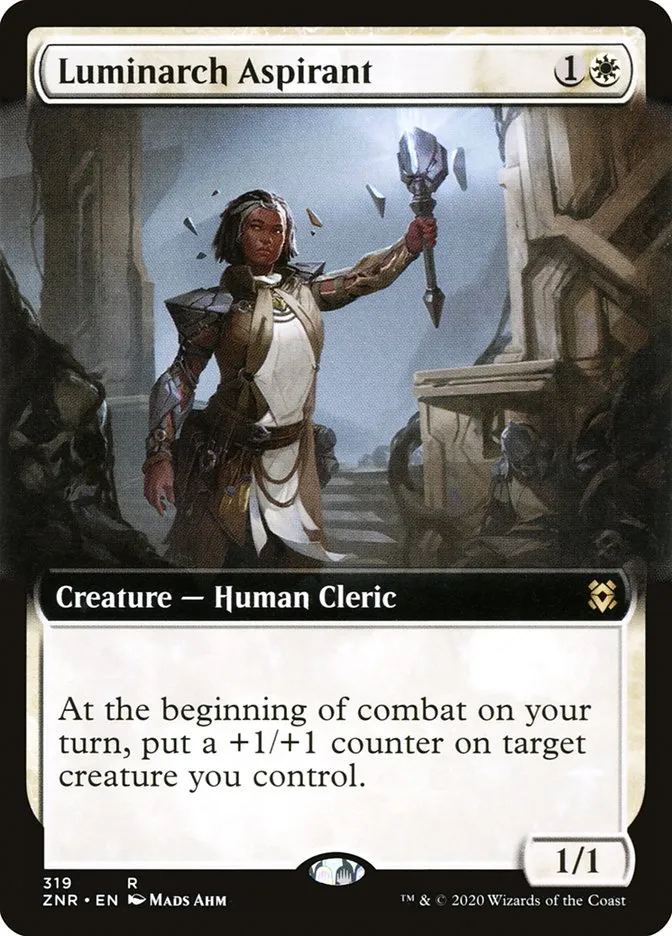2020 Zendikar Rising Luminarch Aspirant rare #319 rare card image