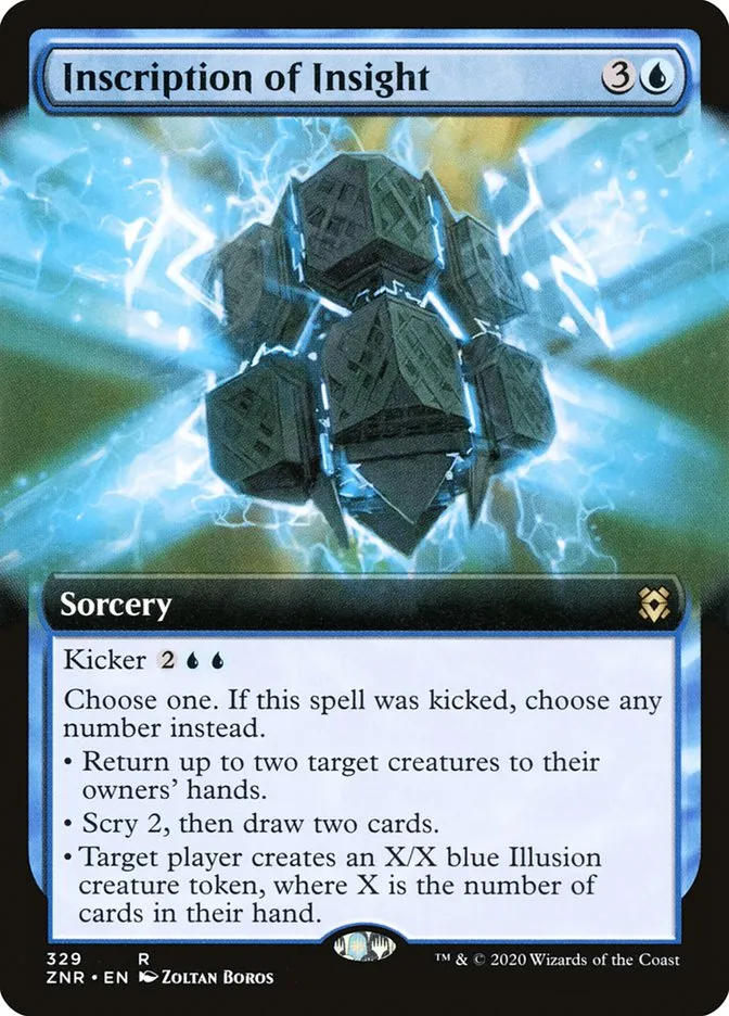 2020 Zendikar Rising Inscription of Insight rare #329 rare card image