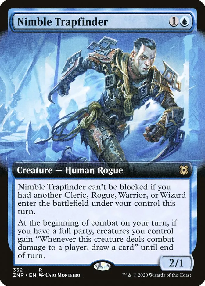 2020 Zendikar Rising Nimble Trapfinder rare #332 rare card image