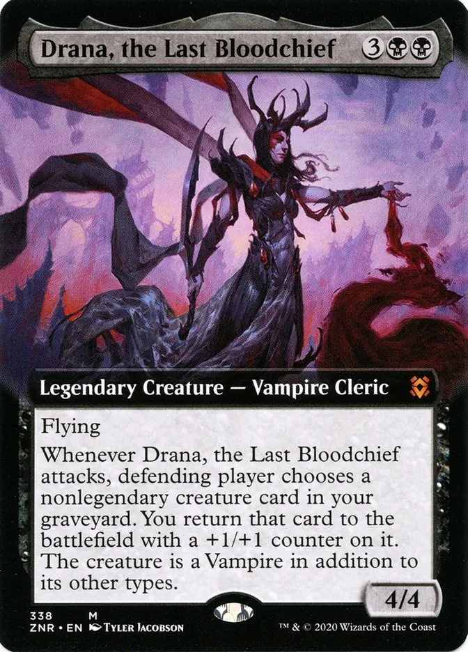 2020 Zendikar Rising Drana, the Last Bloodchief mythic #338 mythic card image