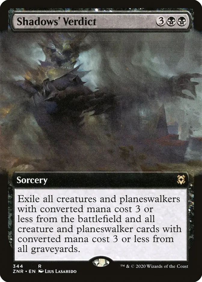 2020 Zendikar Rising Shadows' Verdict rare #344 rare card image