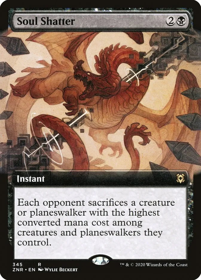 2020 Zendikar Rising Soul Shatter rare #345 rare card image