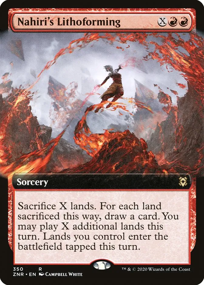 2020 Zendikar Rising Nahiri's Lithoforming rare #350 rare card image