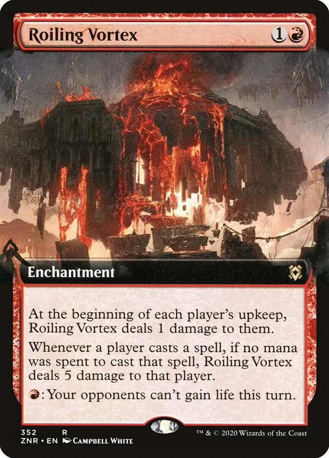 2020 Zendikar Rising Roiling Vortex rare #352 rare card image