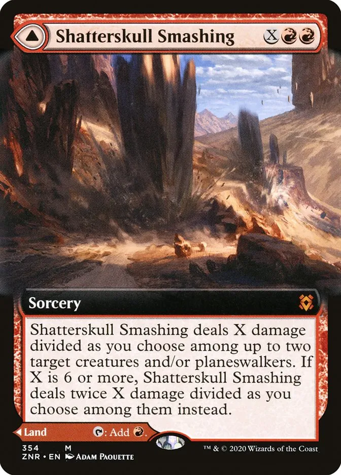 2020 Zendikar Rising Shatterskull Smashing // Shatterskull, the Hammer Pass mythic #354 mythic card image