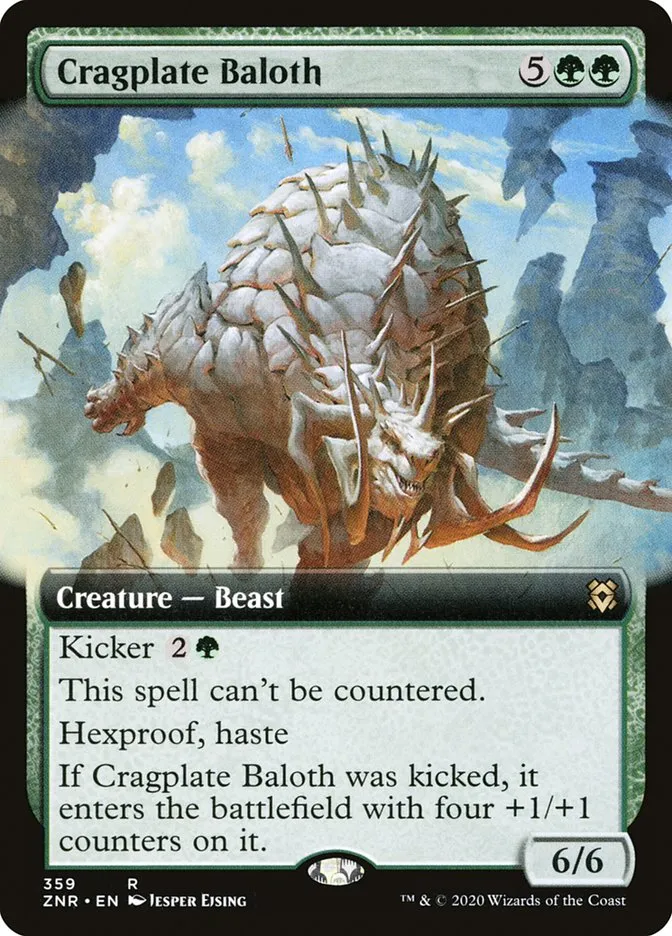 2020 Zendikar Rising Cragplate Baloth rare #359 rare card image