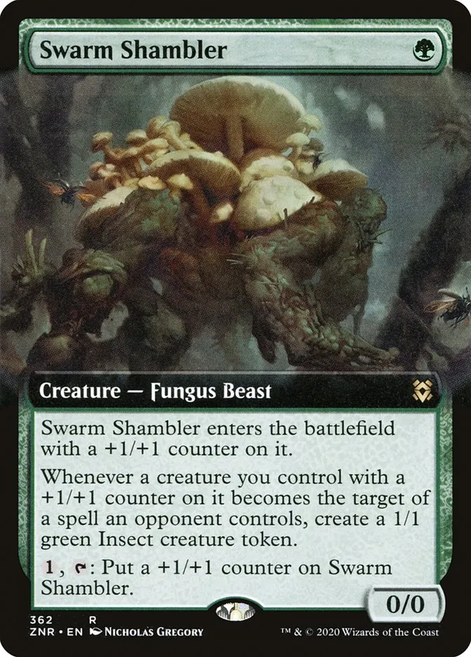 2020 Zendikar Rising Swarm Shambler rare #362 rare card image