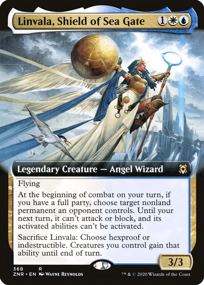 2020 Zendikar Rising Linvala, Shield of Sea Gate rare #368 rare card image