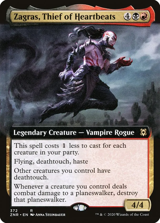 2020 Zendikar Rising Zagras, Thief of Heartbeats rare #372 rare card image