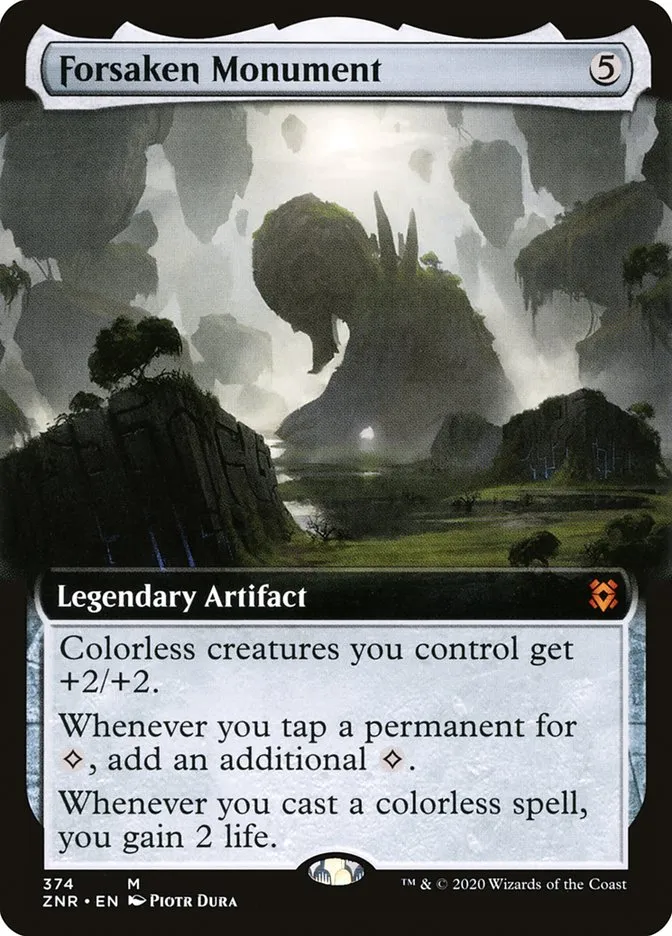 2020 Zendikar Rising Forsaken Monument mythic #374 mythic card image