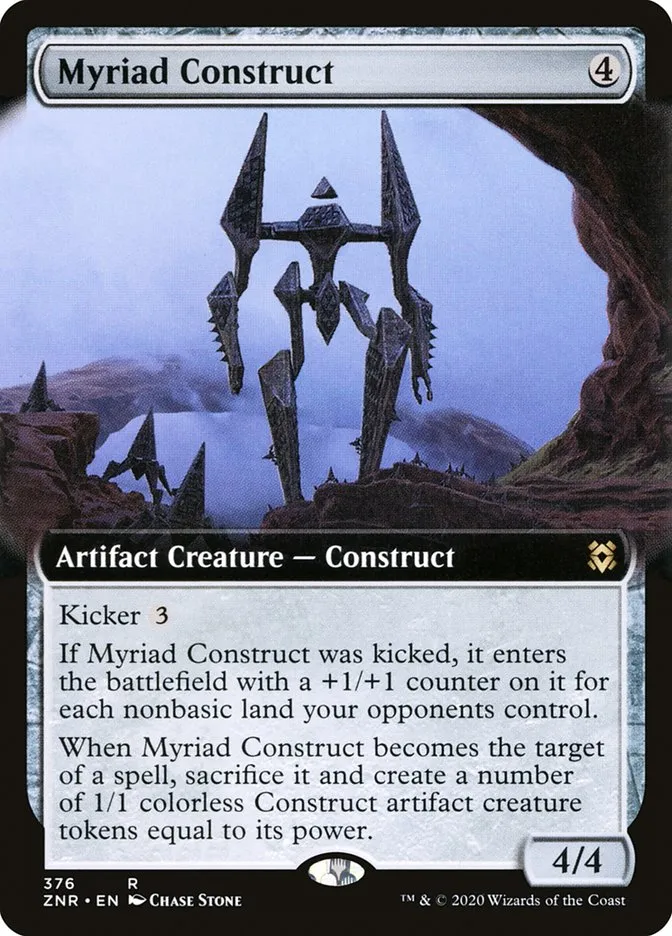 2020 Zendikar Rising Myriad Construct rare #376 rare card image