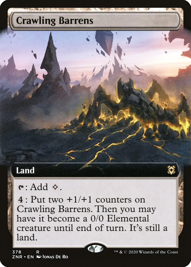 2020 Zendikar Rising Crawling Barrens rare #378 rare card image