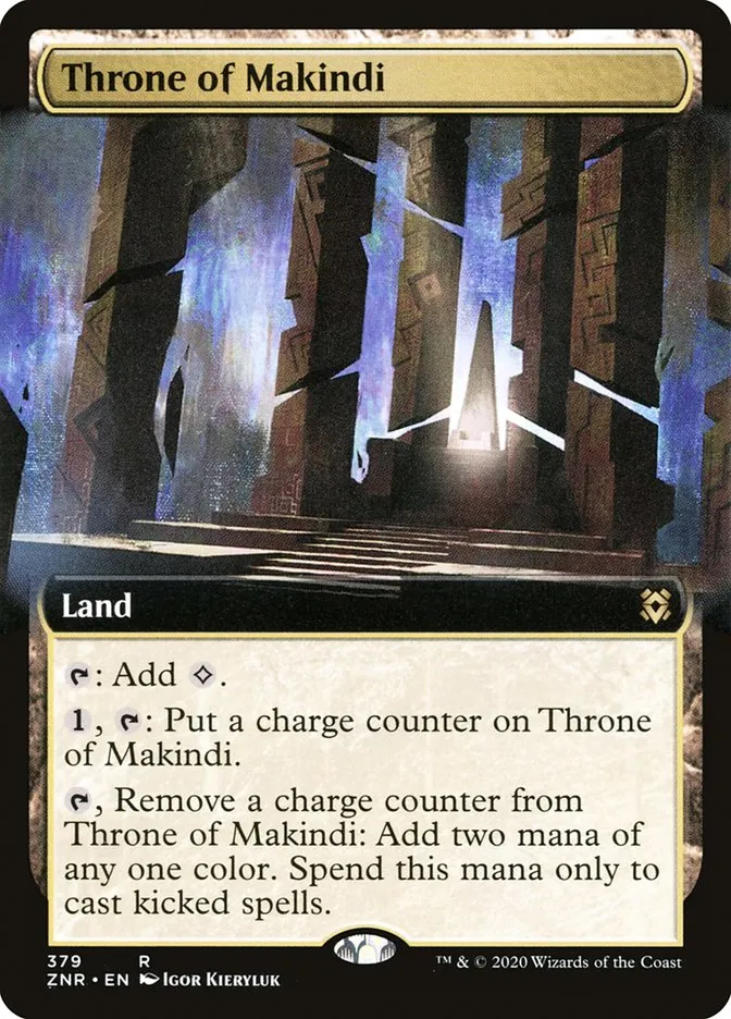 2020 Zendikar Rising Throne of Makindi rare #379 rare card image