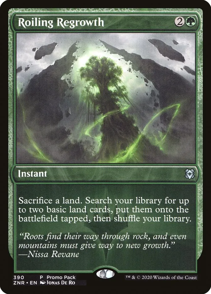 2020 Zendikar Rising Roiling Regrowth #390 uncommon card image