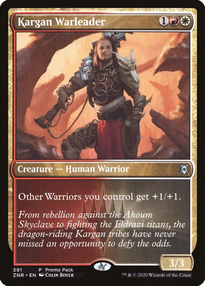 2020 Zendikar Rising Kargan Warleader #391 uncommon card image