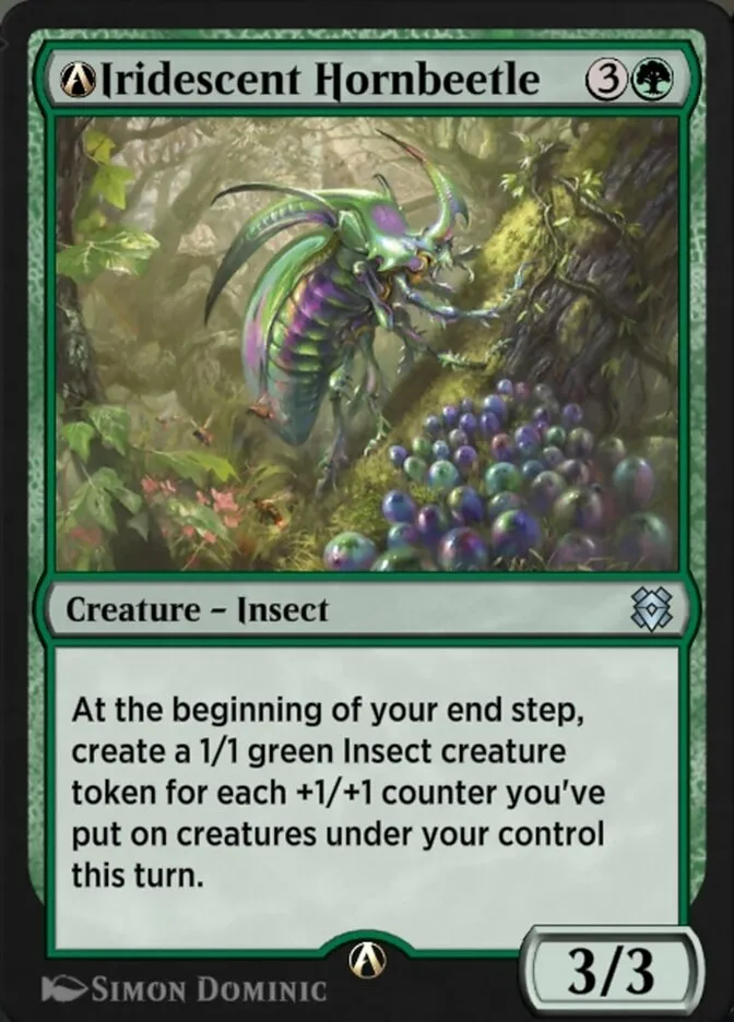 2020 Zendikar Rising A-Iridescent Hornbeetle uncommon #A-187 uncommon card image