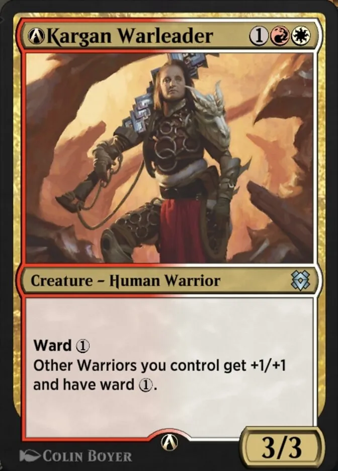 2020 Zendikar Rising A-Kargan Warleader uncommon #A-224 uncommon card image