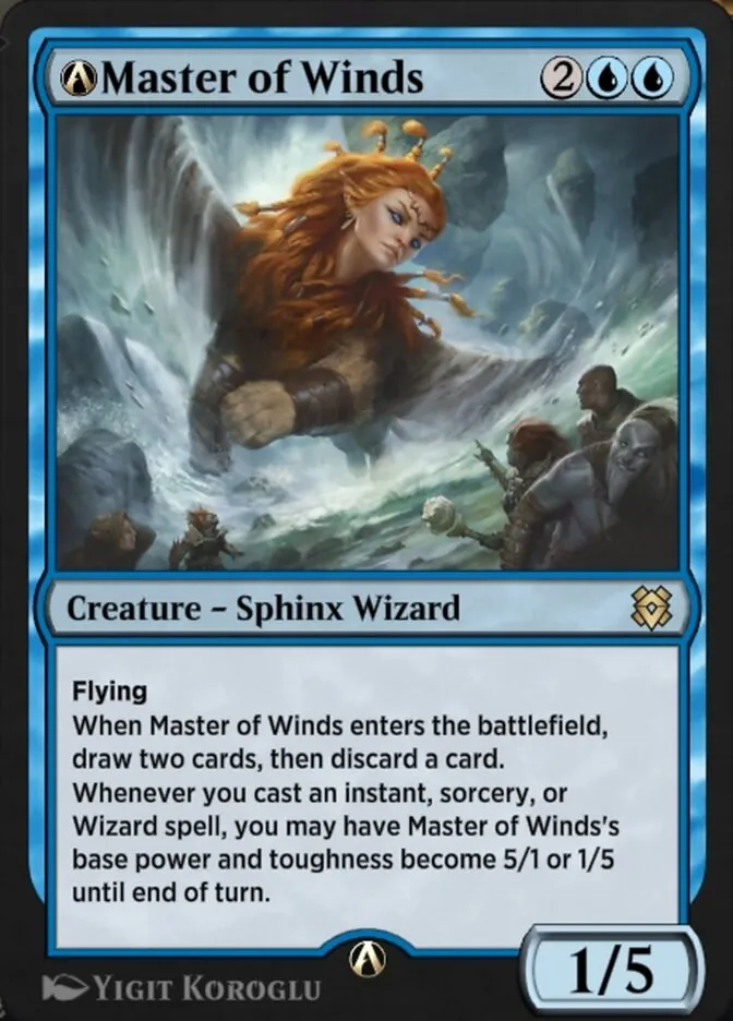 2020 Zendikar Rising A-Master of Winds rare #A-68 rare card image