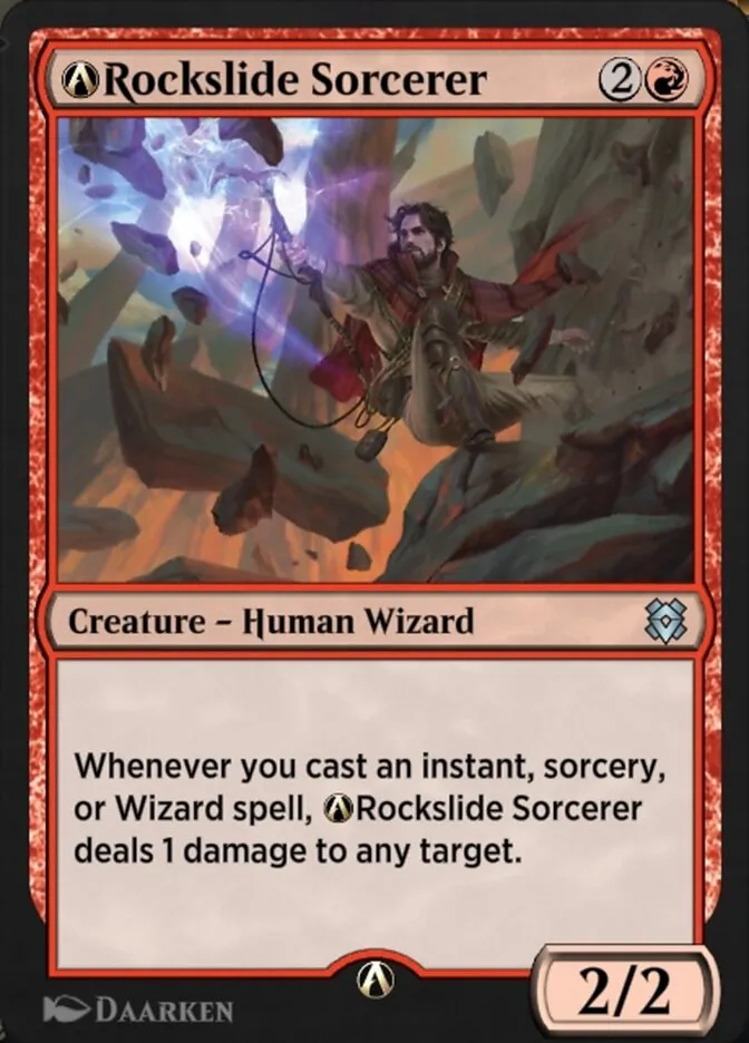 2020 Zendikar Rising A-Rockslide Sorcerer uncommon #A-154 uncommon card image