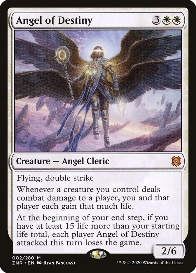 2020 Zendikar Rising Angel of Destiny mythic #2 mythic card image