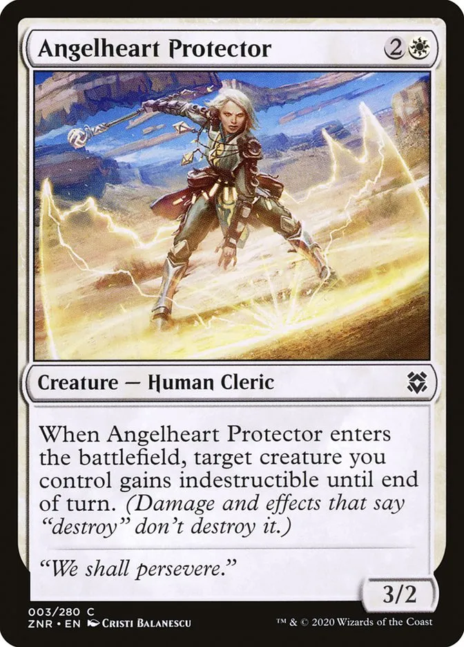 2020 Zendikar Rising Angelheart Protector common #3 common card image