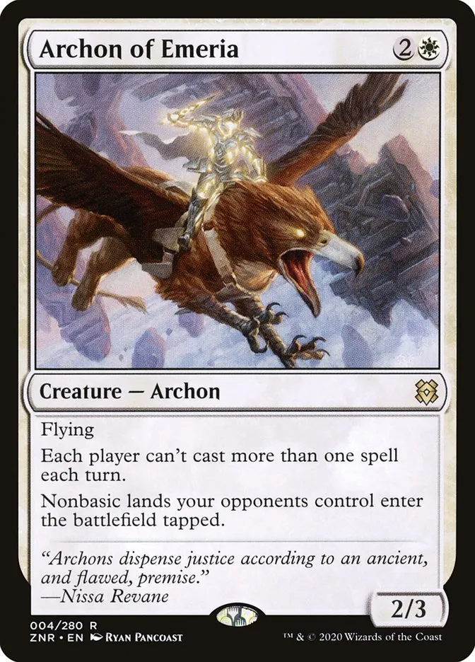 2020 Zendikar Rising Archon of Emeria rare #4 rare card image