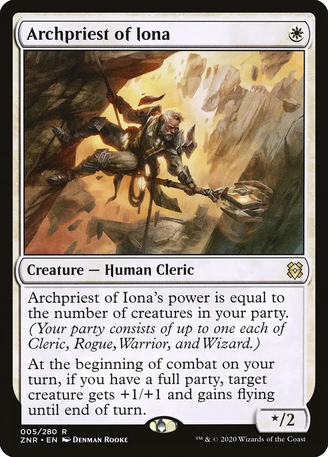 2020 Zendikar Rising Archpriest of Iona rare #5 rare card image