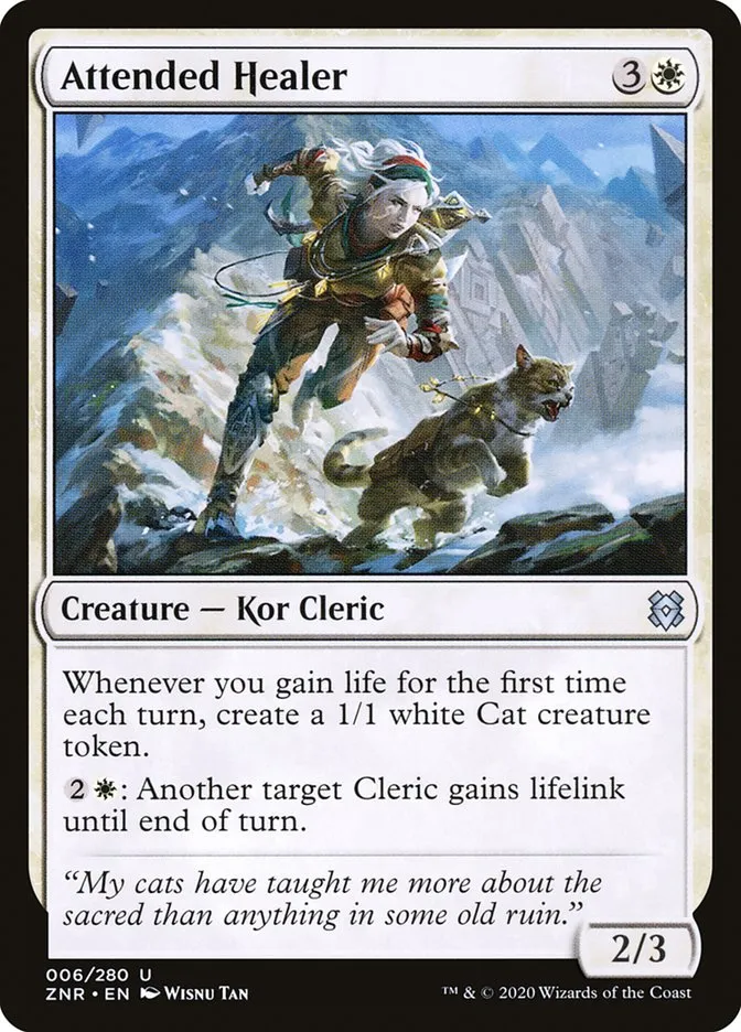 2020 Zendikar Rising Attended Healer uncommon #6 uncommon card image