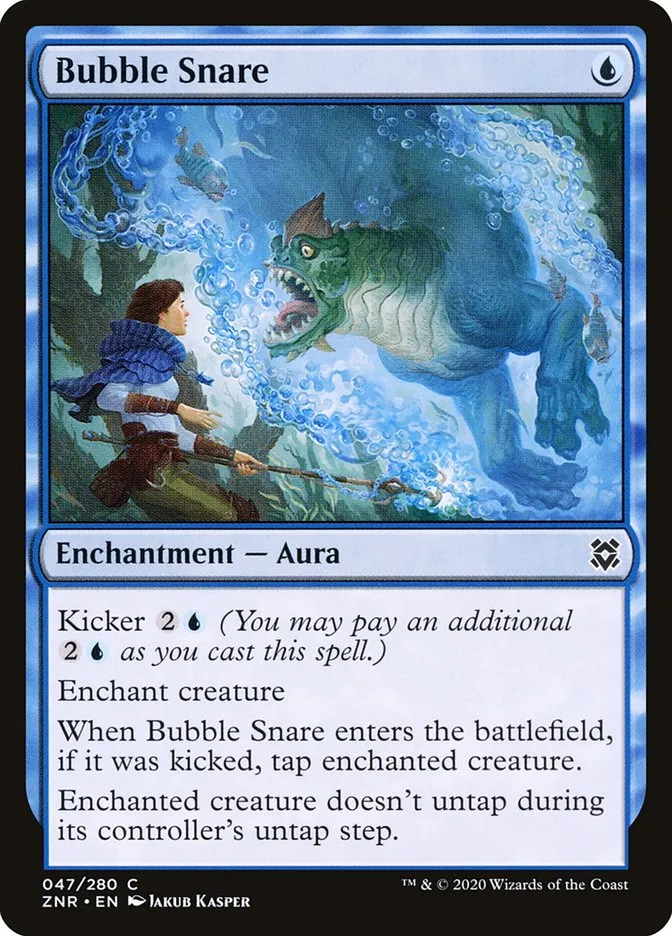 2020 Zendikar Rising Bubble Snare common #47 common card image