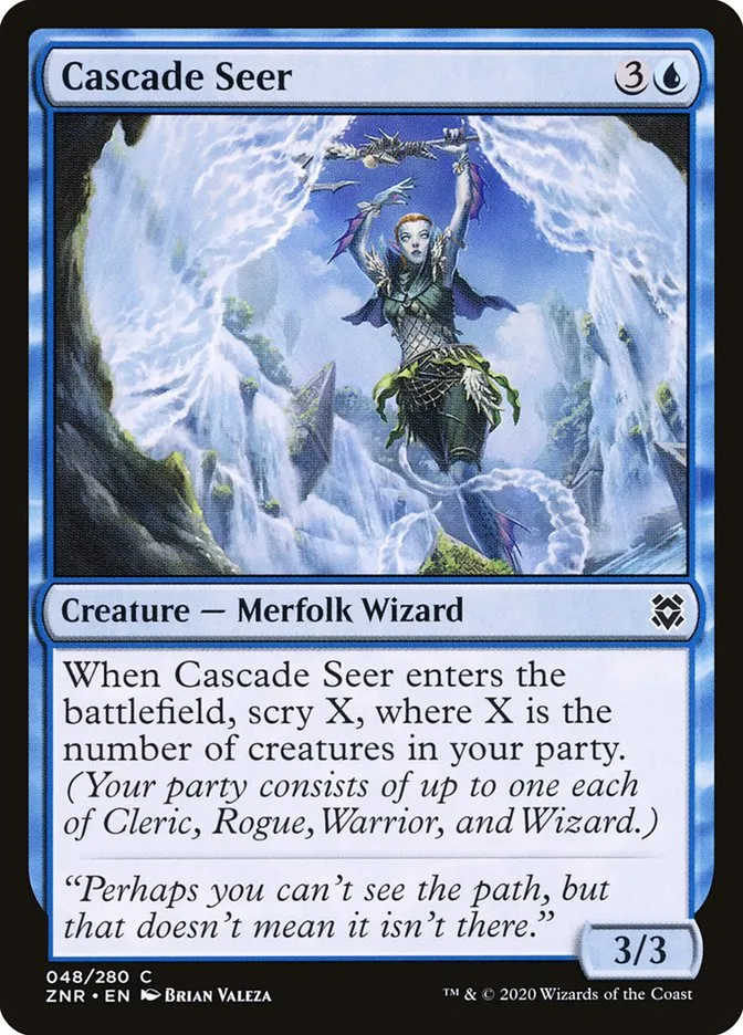 2020 Zendikar Rising Cascade Seer common #48 common card image