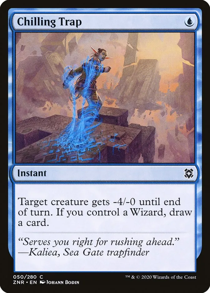 2020 Zendikar Rising Chilling Trap common #50 common card image